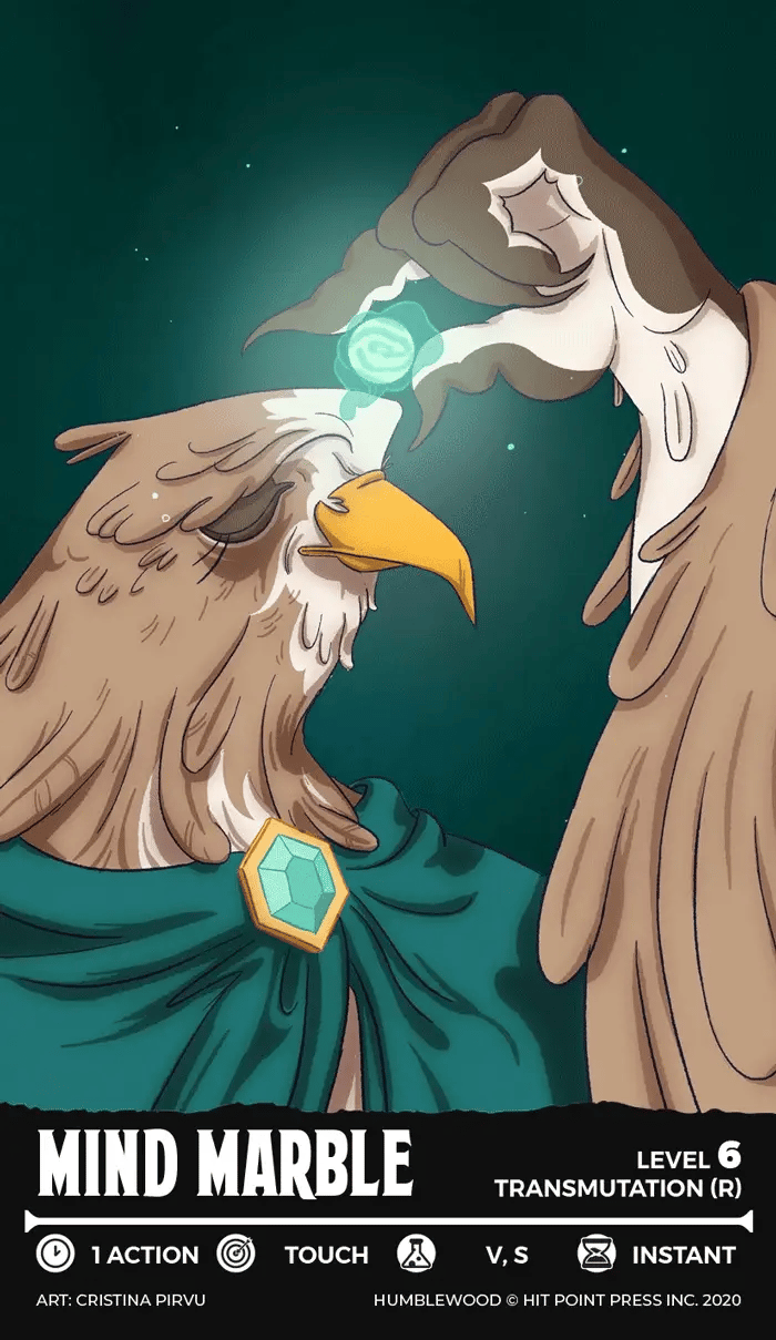 Humblewood Animated Spells Volume 2, Animated Spell Cards Humblewood Vol 2, Briar Bastion card, Metabolize card, Hit Point Press, D&D 5e reference cards, Humblewood magic deck, fantasy RPG cards, 8‑frame looping animations