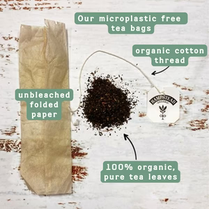 Hampstead organic biodynamic tea with fully compostable tea bags