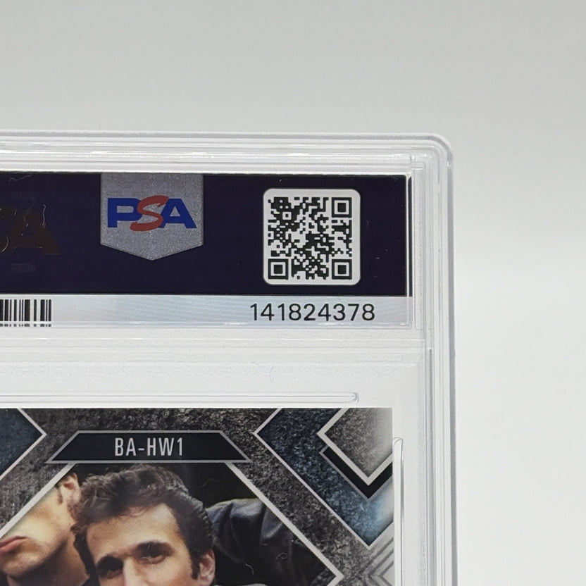Close-up of the PSA certification number and QR code for the authenticated Henry Winkler 2022 Leaf Metal Pop Century autograph.