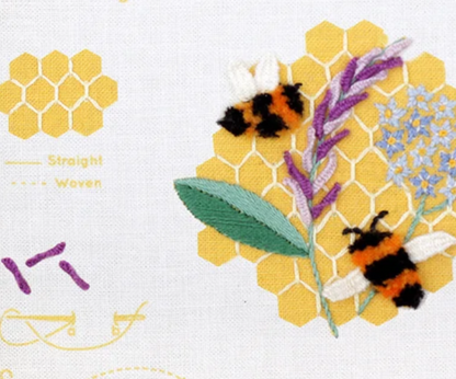 Honeybees Embroidery Stitch Sampler