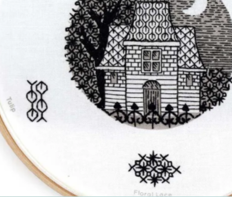 Victorian House Embroidery Stitch Sampler