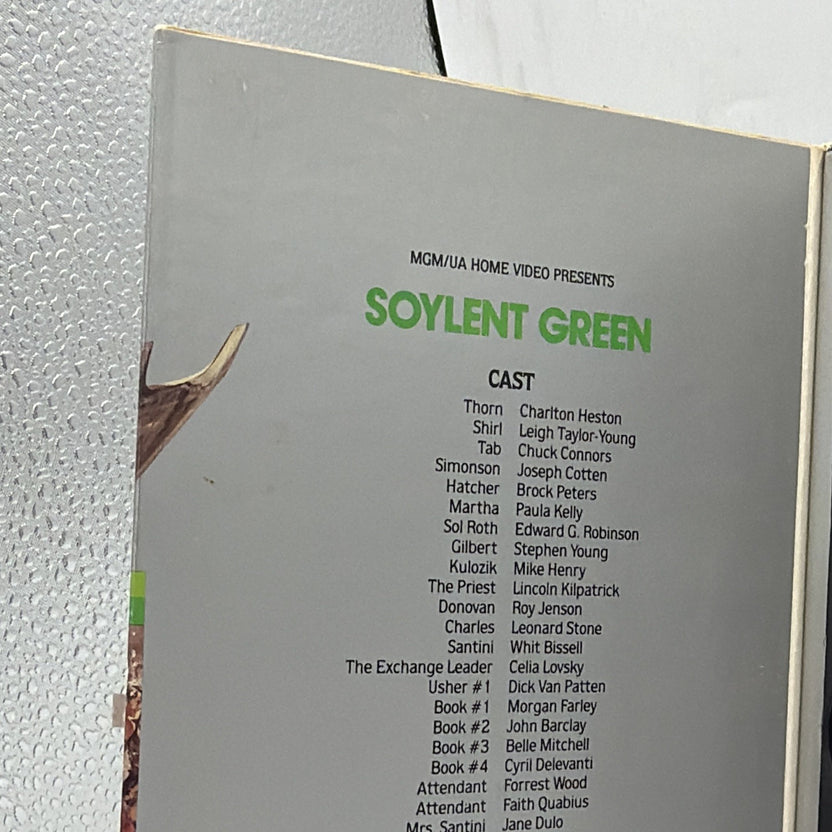 Detail of the Soylent Green VHS cassette label