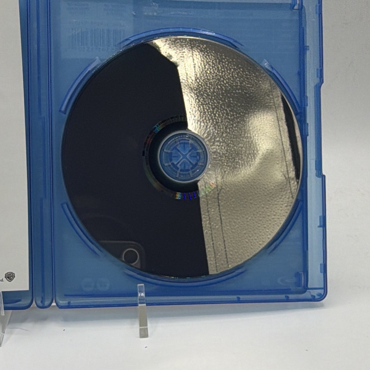 Reflective read side of the Superman: The Movie Blu-ray disc