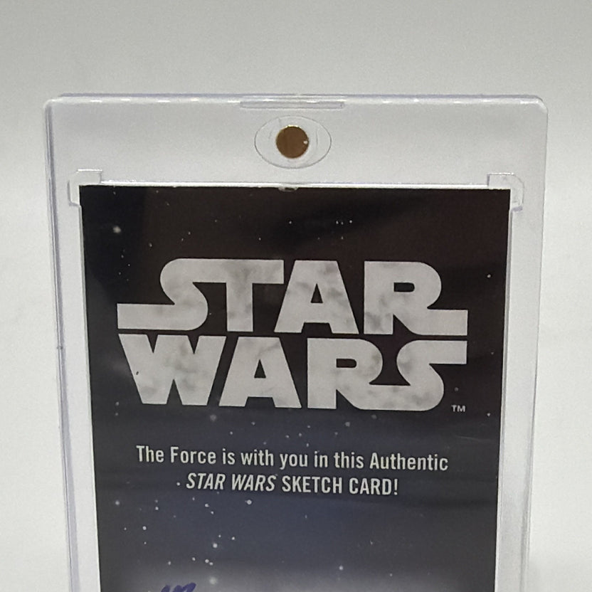 Back of Topps Star Wars original sketch card by artist Neil A. Brady