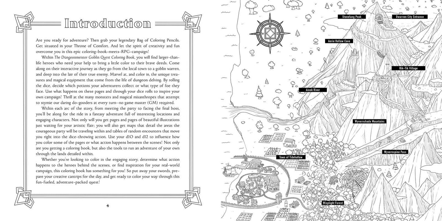 Düngeonmeister Goblin Quest Coloring Book by Jef Aldrich