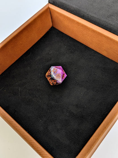 accessory box, organization, keys and accessories, vegan leather dice box, Adoragon dice box, DnD dice storage, NTSD Gaming dice box, tabletop dice tray, fantasy dice case, vegan leather dice tray, RPG dice holder, magnetic lid dice box, cute dragon dice box
