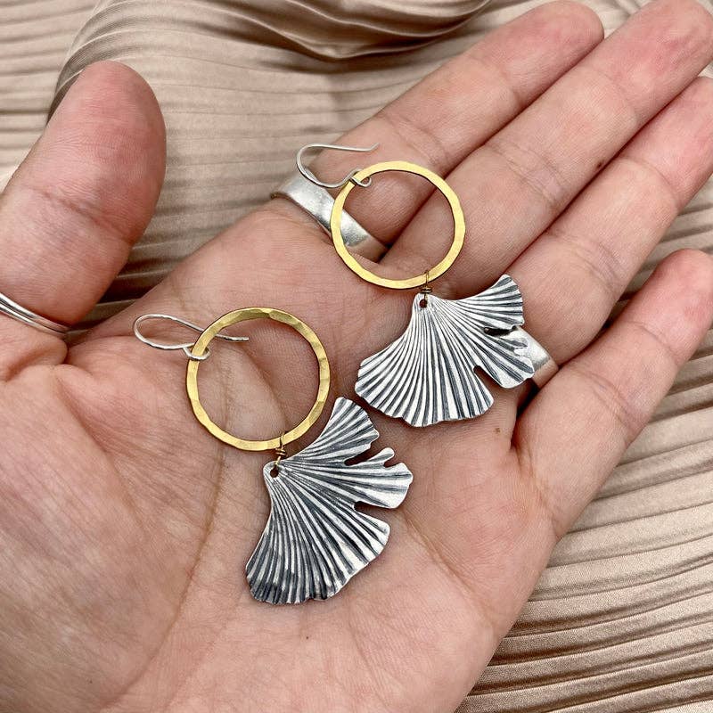 Handmade Ginkgo Earrings | Fluff Hardware