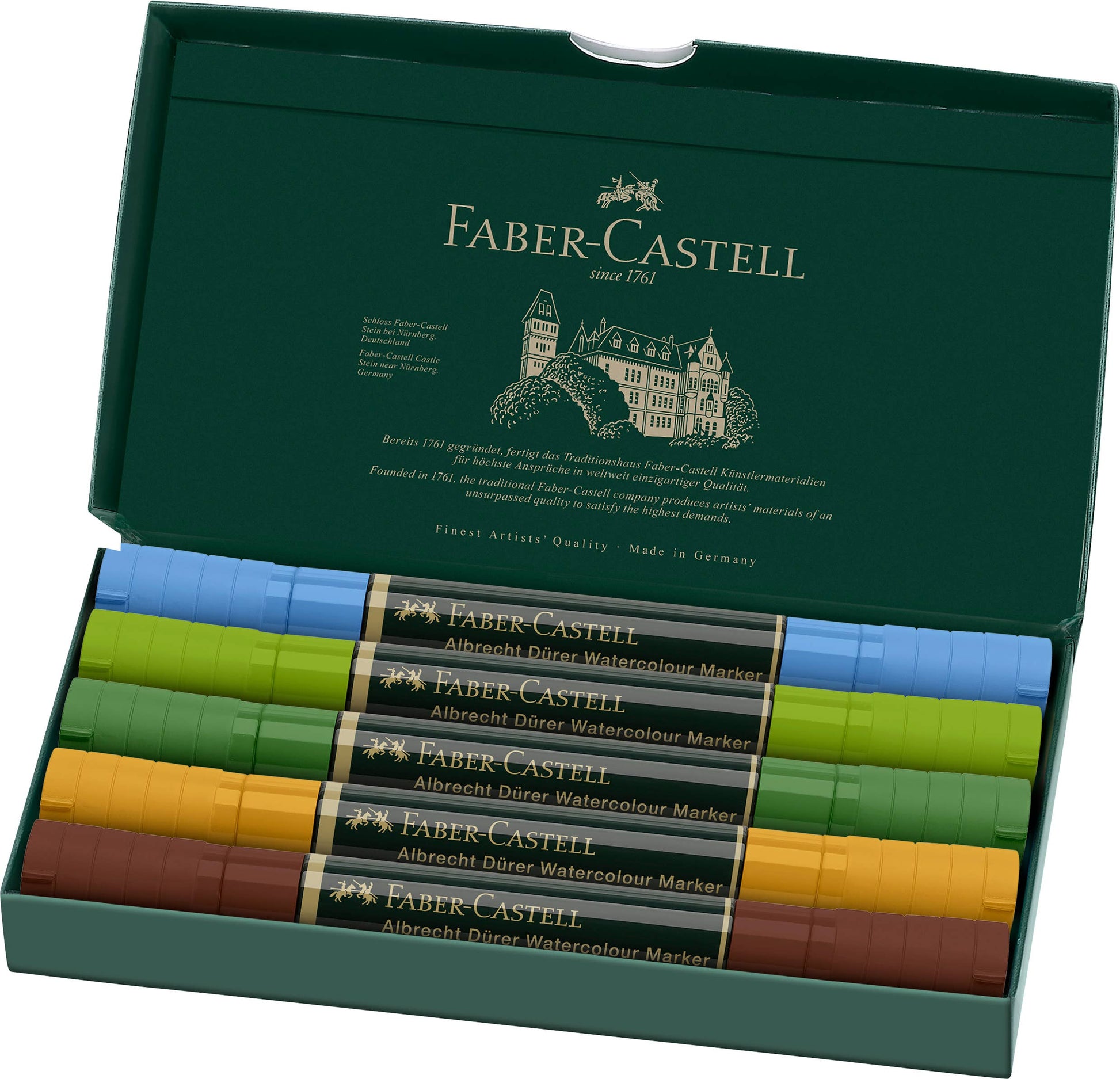 Albrecht Dürer watercolor markers, Faber-Castell artist markers, watercolor brush markers, dual tip watercolor pens, watercolor sketching tools, plein air art supplies, travel watercolor markers, water-soluble markers, watercolor markers for artists, professional art markers