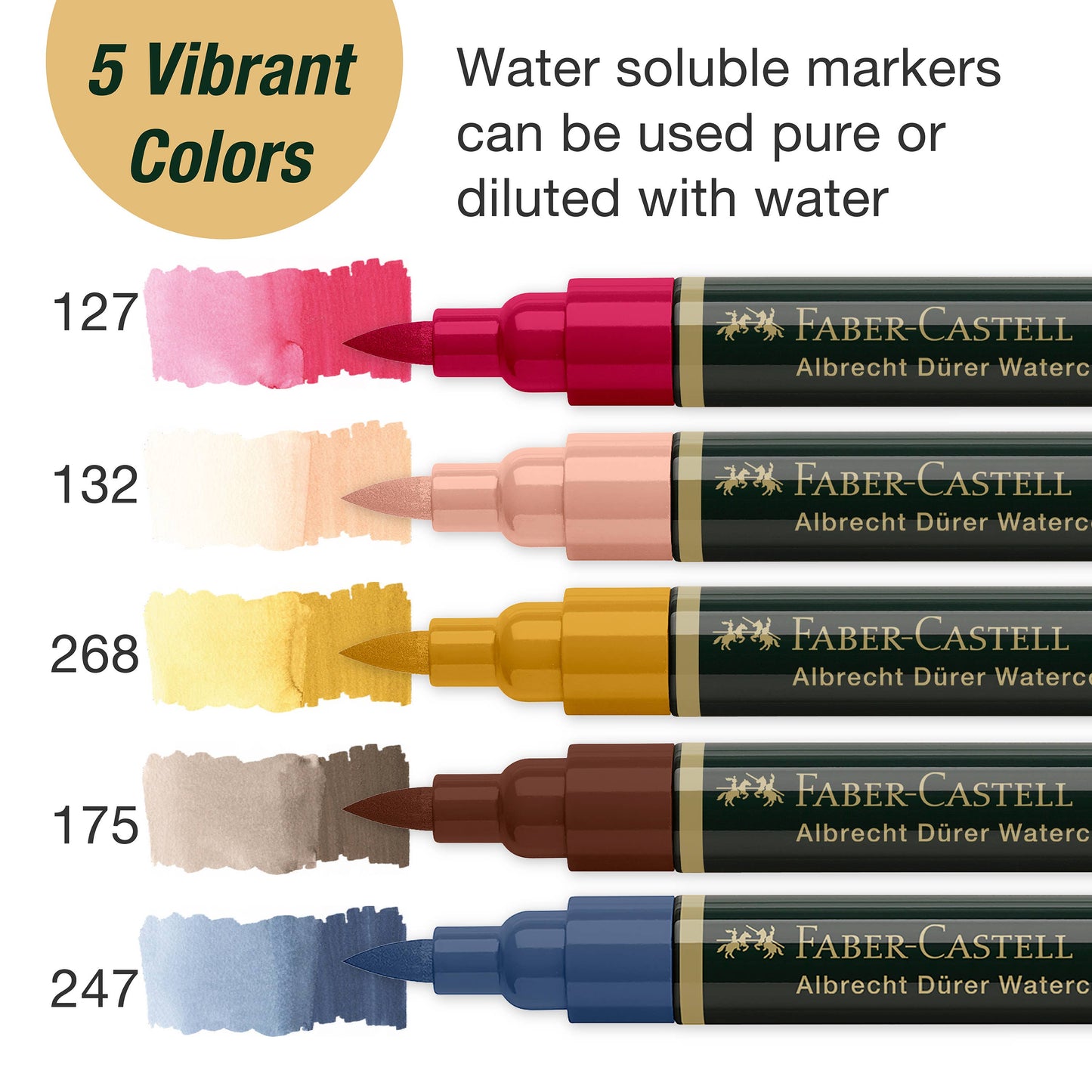 Albrecht Dürer portrait markers, Faber-Castell watercolor markers, dual tip portrait markers, watercolor markers for skin tones, water-soluble art markers, skin tone brush markers, portrait illustration markers, artist markers for portraits, watercolor blending markers, professional art supplies for drawing