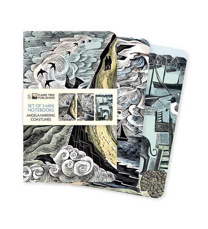 angela harding notebooks, mini notebook set, angela harding stationery, bird and nature notebooks, british artist notebook set, lino print notebooks, flame tree publishing notebooks, small art notebooks, gift for art lovers, ruled and blank page notebook set, countryside bird notebook, mini journals set, pocket-sized art notebooks, angela harding sketchbook set, illustrated notebook collection