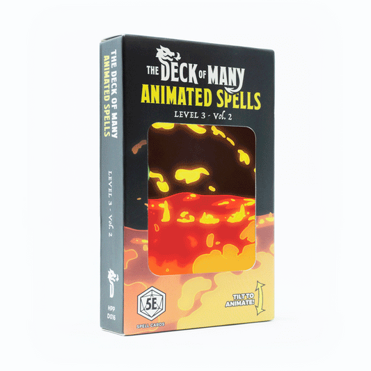 Animated Spells Level 3 M-Z, Hit Point Press spell cards, DnD animated spell cards, 5e tarot-sized reference cards, lenticular spell deck DnD, spirit guardians spell card, revivify animated card, wind wall spell card, 5e DM tools, DnD level 3 spell animation
