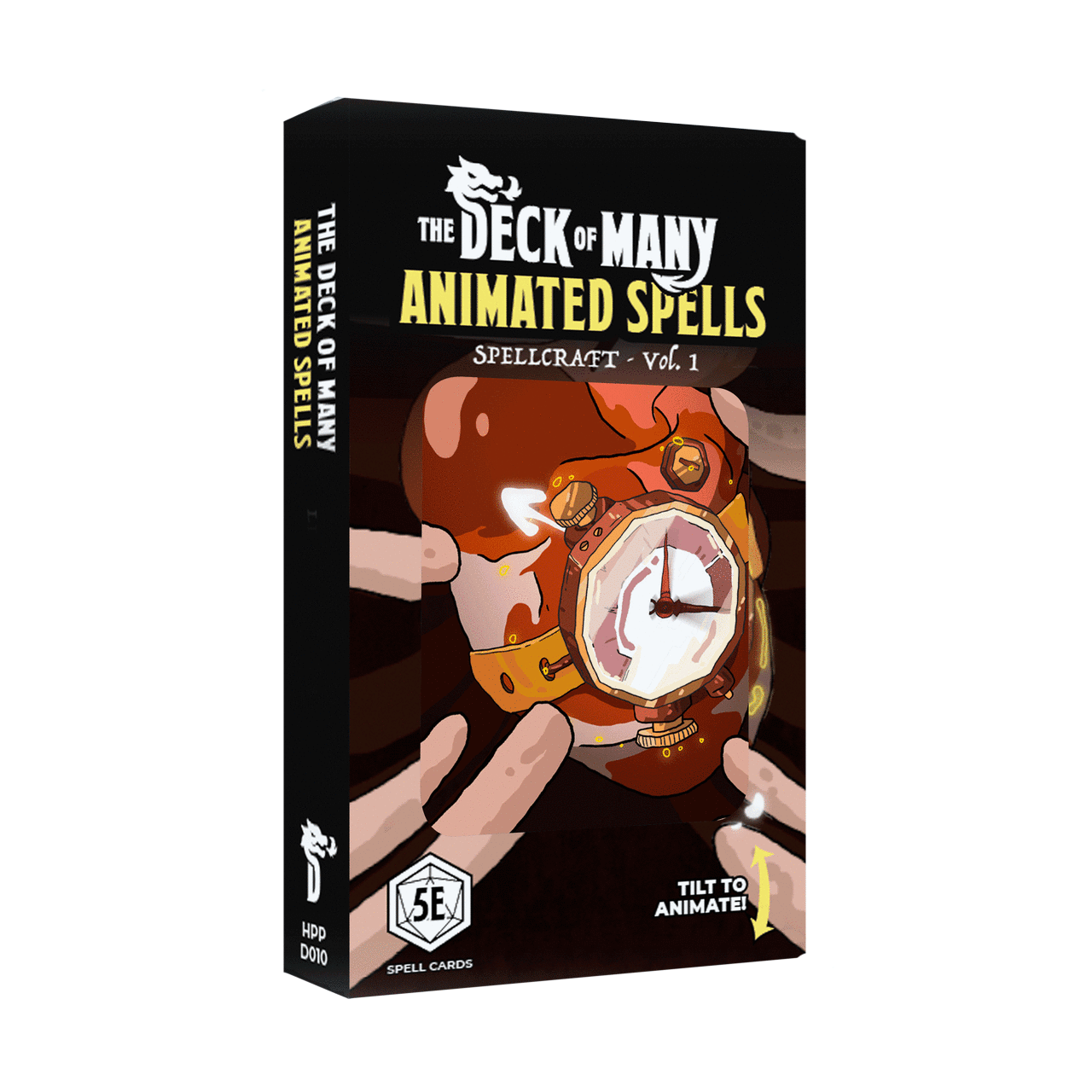Animated Spellcraft Volume 1, custom spell cards DnD, Hit Point Press animated deck, create your own DnD spell, Deck of Many Spellcraft cards, customizable D&D spell cards, tarot-size animated cards, unique spell deck for 5e, tabletop RPG spell tools, lenticular magic spell cards, animated DnD accessories