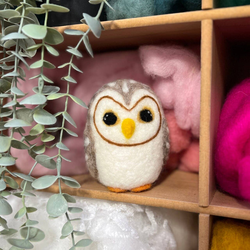 baby owl needle felting kit, beginner felting kit, owl craft kit for kids, crafty kit company owl, diy felt animal kit, wool owl needle felting, make your own felt owl, cute owl craft project, easy needle felting kit, uk craft kits for beginners, scottish needle felting kits, owl gift kit, animal felting for kids, soft sculpture owl kit, wool crafting kit for ages 10+