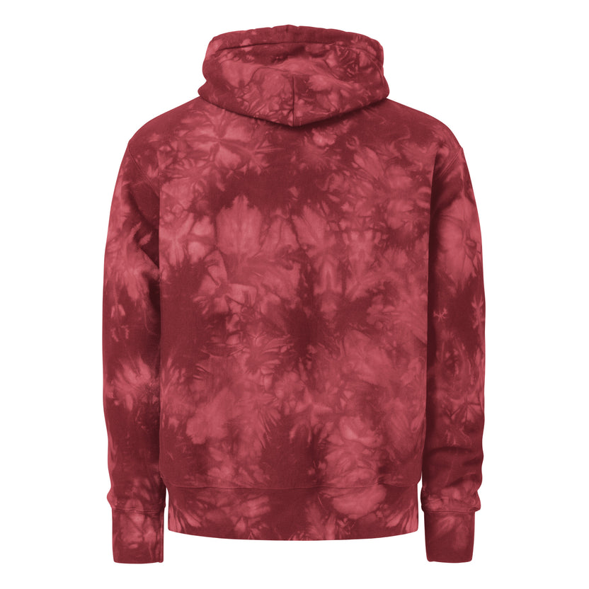 rogue and rye tie-dye hoodie, battle axe champion hoodie, fantasy streetwear, unisex tie-dye gamer hoodie, reverse weave fleece sweatshirt, rpg themed hoodie, rogue and rye merch, champion battle axe hoodie, heavy fleece game night hoodie, tie-dye hoodie for adventurers, embroidered champion fantasy hoodie, shrink-resistant hoodie, unique pattern champion sweatshirt