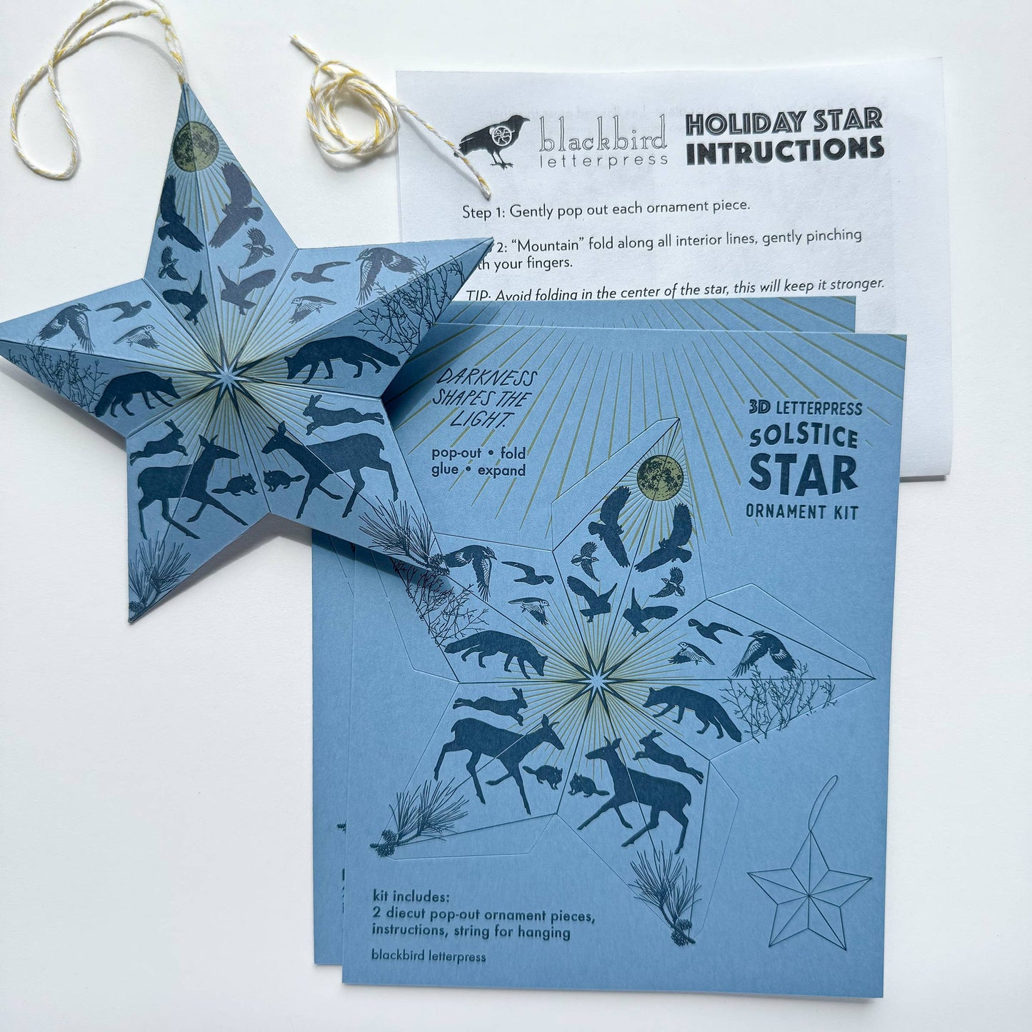 Holiday Solstice star DIY ornament kit