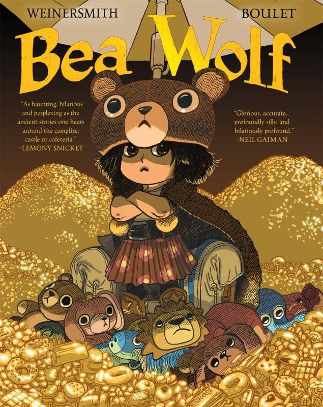Bea Wolf graphic novel, Beowulf retelling for kids, middle grade adventure graphic novel, Zach Weinersmith Boulet comic, Treeheart kids hideout story, humorous mythology retelling, Microcosm Publishing middle grade book, kid-friendly Beowulf retelling, Rogue & Rye books.