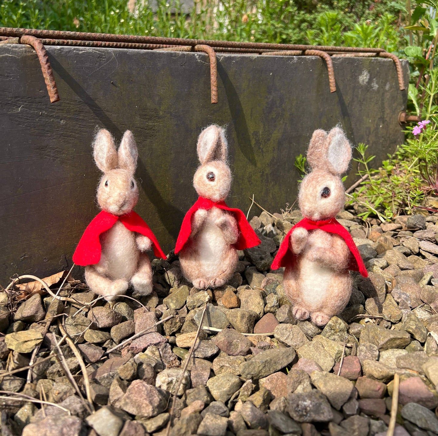 Beatrix Potter needle felting kit, Flopsy Mopsy and Cottontail craft kit, DIY Beatrix Potter characters, licensed Peter Rabbit felting kit, wool felting animals kit, intermediate needle felting project, storybook animal needle felt kit, The Crafty Kit Company UK, handmade in Scotland needle felting, Corriedale wool animal felting kit