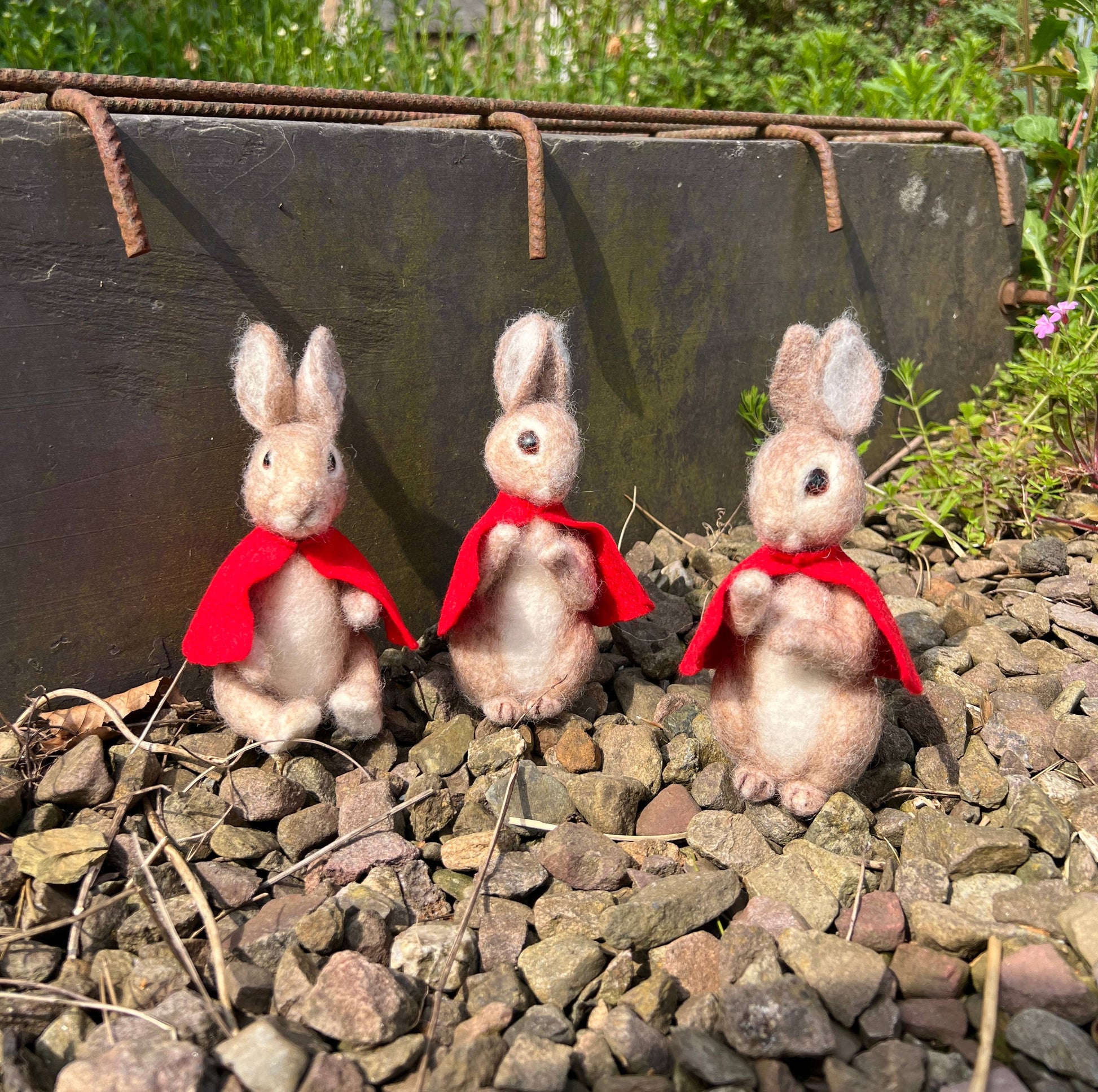 Beatrix Potter needle felting kit, Flopsy Mopsy and Cottontail craft kit, DIY Beatrix Potter characters, licensed Peter Rabbit felting kit, wool felting animals kit, intermediate needle felting project, storybook animal needle felt kit, The Crafty Kit Company UK, handmade in Scotland needle felting, Corriedale wool animal felting kit
