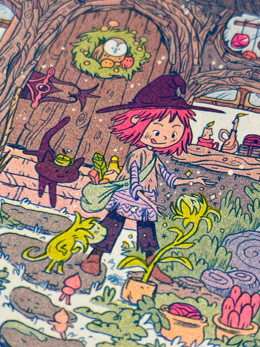 Little Witch House Riso Print by Natalie Andrewson
