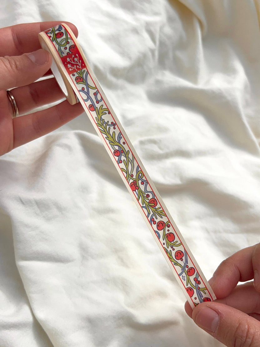 15 mm Chestnut Fairy washi tape extended between two hands