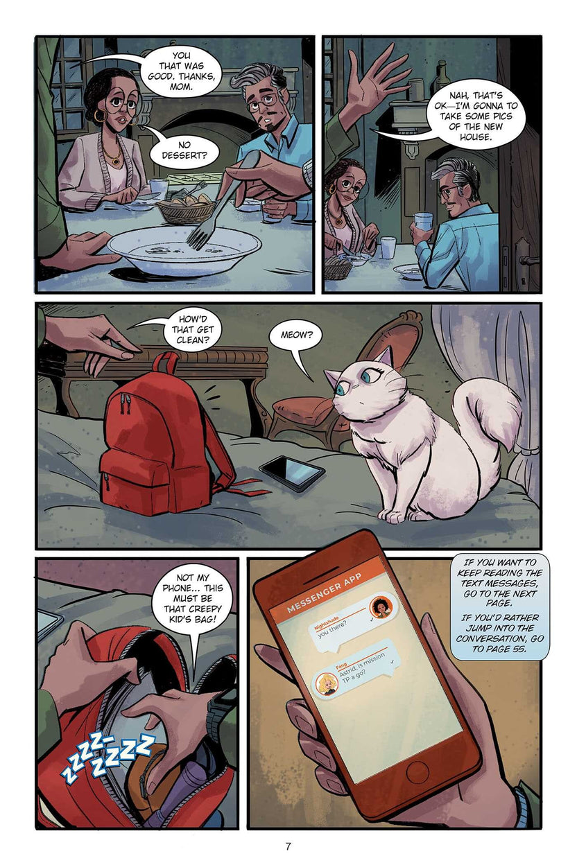 Choose Your Own Adventure graphic novel, Eighth Grade Witch book, Andrew E.C. Gaska graphic novel, interactive horror comic, kids spooky adventure book, CYOA graphic novel, middle grade horror, visual choose your own story, graphic novel for tweens, spooky choose-your-path book