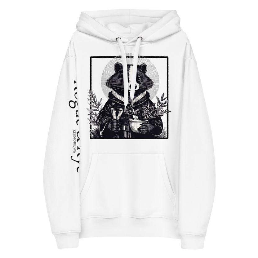 Cleric hoodie, eco-friendly RPG hoodie, organic cotton fantasy hoodie, D&D cleric apparel, unisex gamer hoodie, Rogue & Rye sweatshirt, recycled cotton hoodie, healing magic hoodie, premium RPG streetwear, ethical gamer fashion