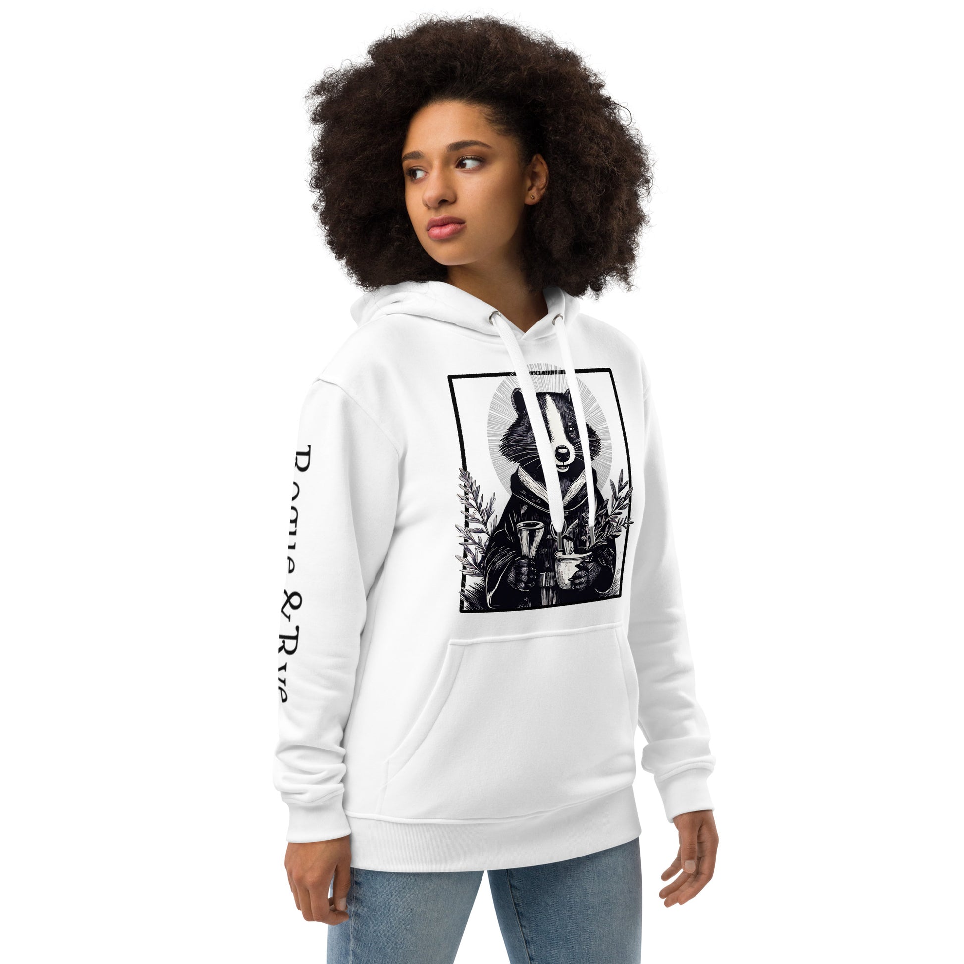 Cleric hoodie, eco-friendly RPG hoodie, organic cotton fantasy hoodie, D&D cleric apparel, unisex gamer hoodie, Rogue & Rye sweatshirt, recycled cotton hoodie, healing magic hoodie, premium RPG streetwear, ethical gamer fashion