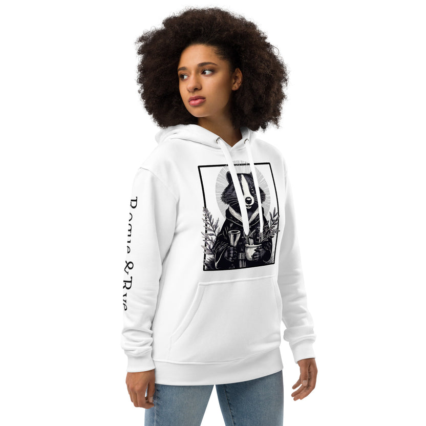 Cleric hoodie, eco-friendly RPG hoodie, organic cotton fantasy hoodie, D&D cleric apparel, unisex gamer hoodie, Rogue & Rye sweatshirt, recycled cotton hoodie, healing magic hoodie, premium RPG streetwear, ethical gamer fashion