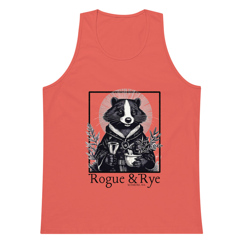 cleric tank top, rpg inspired apparel, rogue and rye clothing, unisex premium tank, fantasy character shirt, soft cotton workout tank, breathable summer tank, lightweight rpg tank top, gamer fitness apparel, relaxed fit tank, everyday wear for adventurers, fantasy inspired tank top