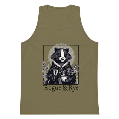 cleric tank top, rpg inspired apparel, rogue and rye clothing, unisex premium tank, fantasy character shirt, soft cotton workout tank, breathable summer tank, lightweight rpg tank top, gamer fitness apparel, relaxed fit tank, everyday wear for adventurers, fantasy inspired tank top