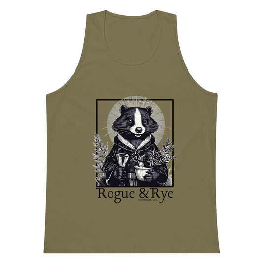 cleric tank top, rpg inspired apparel, rogue and rye clothing, unisex premium tank, fantasy character shirt, soft cotton workout tank, breathable summer tank, lightweight rpg tank top, gamer fitness apparel, relaxed fit tank, everyday wear for adventurers, fantasy inspired tank top