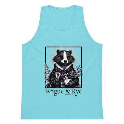 cleric tank top, rpg inspired apparel, rogue and rye clothing, unisex premium tank, fantasy character shirt, soft cotton workout tank, breathable summer tank, lightweight rpg tank top, gamer fitness apparel, relaxed fit tank, everyday wear for adventurers, fantasy inspired tank top