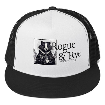 cleric trucker cap, skunk cleric hat, Rogue & Rye DnD hat, healing class cap, DnD trucker hat, RPG character hat, fantasy roleplay merch, adjustable DnD cap, skunk character gear, tabletop game apparel