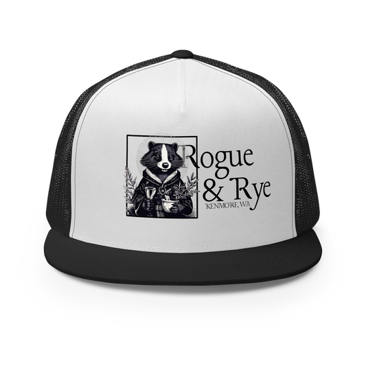 cleric trucker cap, skunk cleric hat, Rogue & Rye DnD hat, healing class cap, DnD trucker hat, RPG character hat, fantasy roleplay merch, adjustable DnD cap, skunk character gear, tabletop game apparel