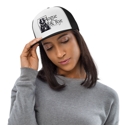 cleric trucker cap, skunk cleric hat, Rogue & Rye DnD hat, healing class cap, DnD trucker hat, RPG character hat, fantasy roleplay merch, adjustable DnD cap, skunk character gear, tabletop game apparel