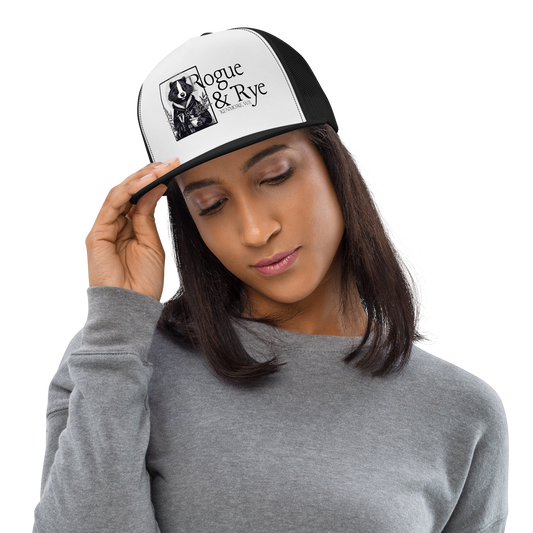 cleric trucker cap, skunk cleric hat, Rogue & Rye DnD hat, healing class cap, DnD trucker hat, RPG character hat, fantasy roleplay merch, adjustable DnD cap, skunk character gear, tabletop game apparel