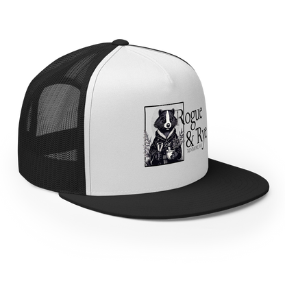 cleric trucker cap, skunk cleric hat, Rogue & Rye DnD hat, healing class cap, DnD trucker hat, RPG character hat, fantasy roleplay merch, adjustable DnD cap, skunk character gear, tabletop game apparel