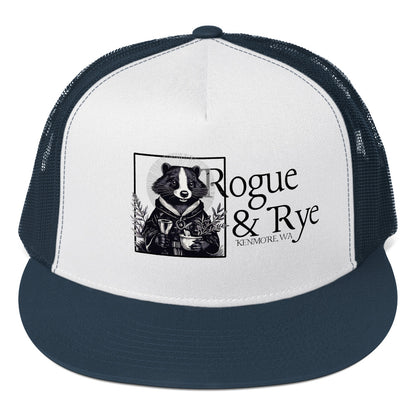cleric trucker cap, skunk cleric hat, Rogue & Rye DnD hat, healing class cap, DnD trucker hat, RPG character hat, fantasy roleplay merch, adjustable DnD cap, skunk character gear, tabletop game apparel