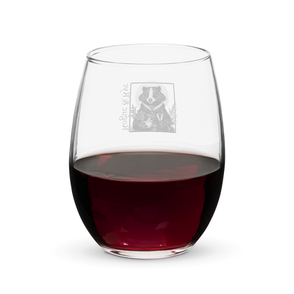 Cleric wine glass, D&D stemless wine glass, fantasy healer drinkware, RPG cleric skunk glass, 15 oz tabletop wine glass, stemless RPG glassware, Rogue & Rye drink accessories, gamer gift wine glass, healing magic wine glass, fantasy character glass