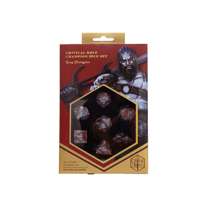 Grog Strongjaw Champion Dice Set – Critical Role, Vox Machina