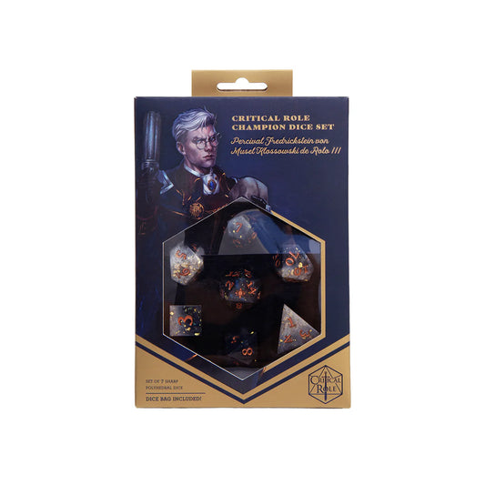 Critical Role Champion Dice Set: Percival Fredrickstein Von Musel Klossowski De Rolo III
