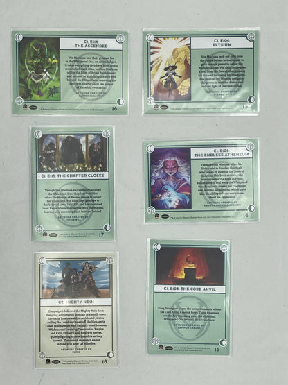 Collectible Critical Role 10th Anniversary Trading Cards full base-card set featuring beautiful artwork representing characters and moments from the series perfect for tabletop RPG fans and card collectors