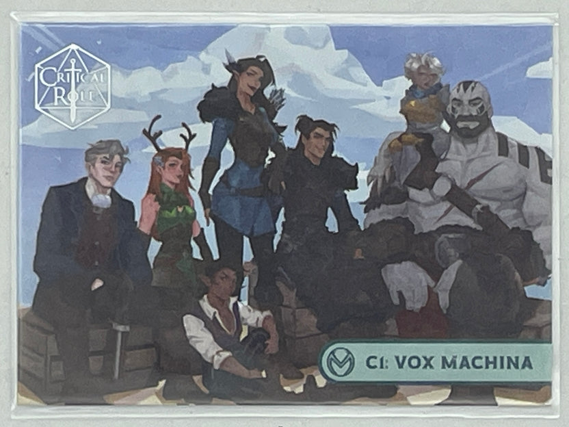 Collectible Critical Role 10th Anniversary Trading Cards full base-card set featuring beautiful artwork representing characters and moments from the series perfect for tabletop RPG fans and card collectors