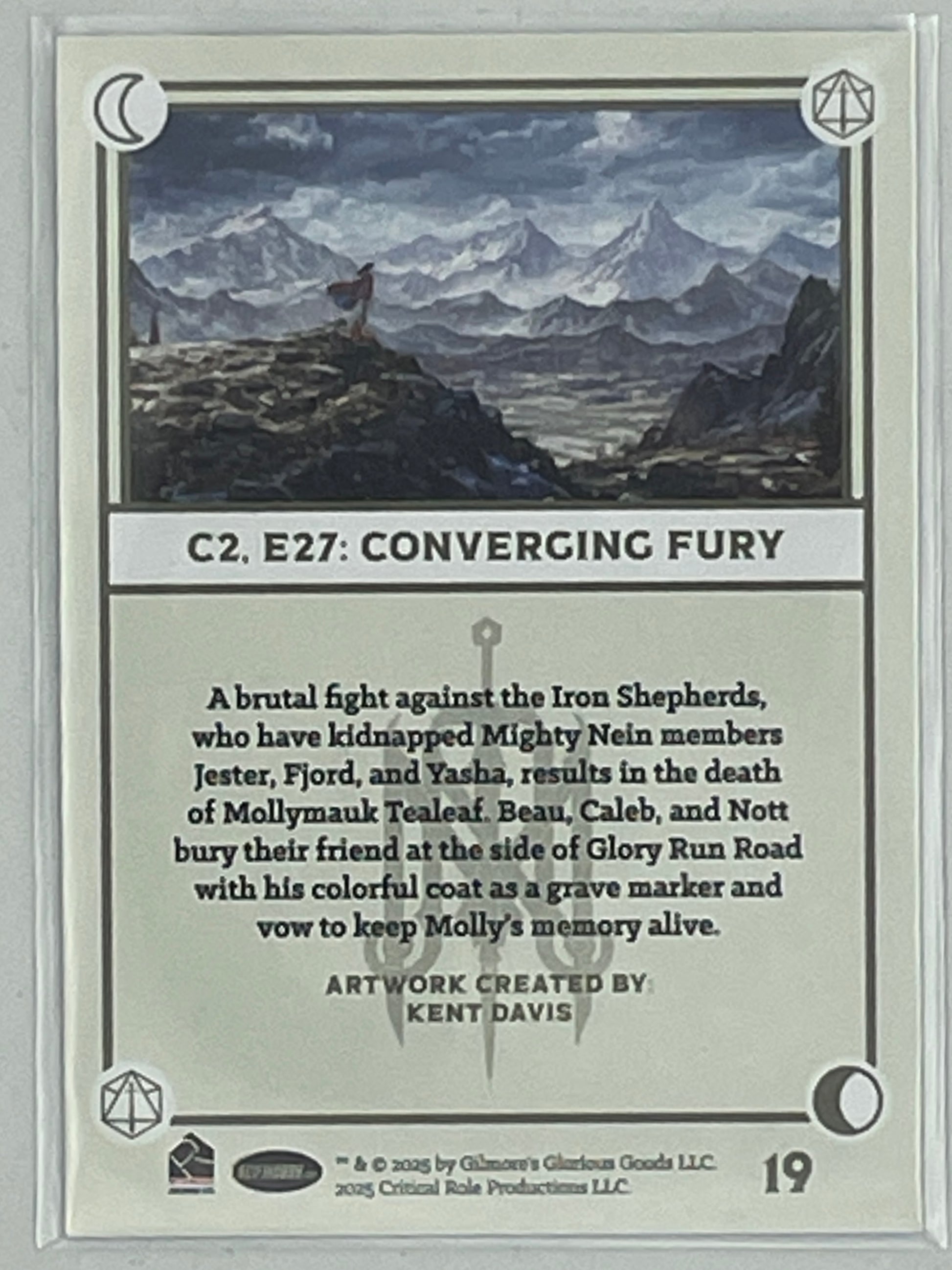 Collectible Critical Role 10th Anniversary Trading Cards full base-card set featuring beautiful artwork representing characters and moments from the series perfect for tabletop RPG fans and card collectors