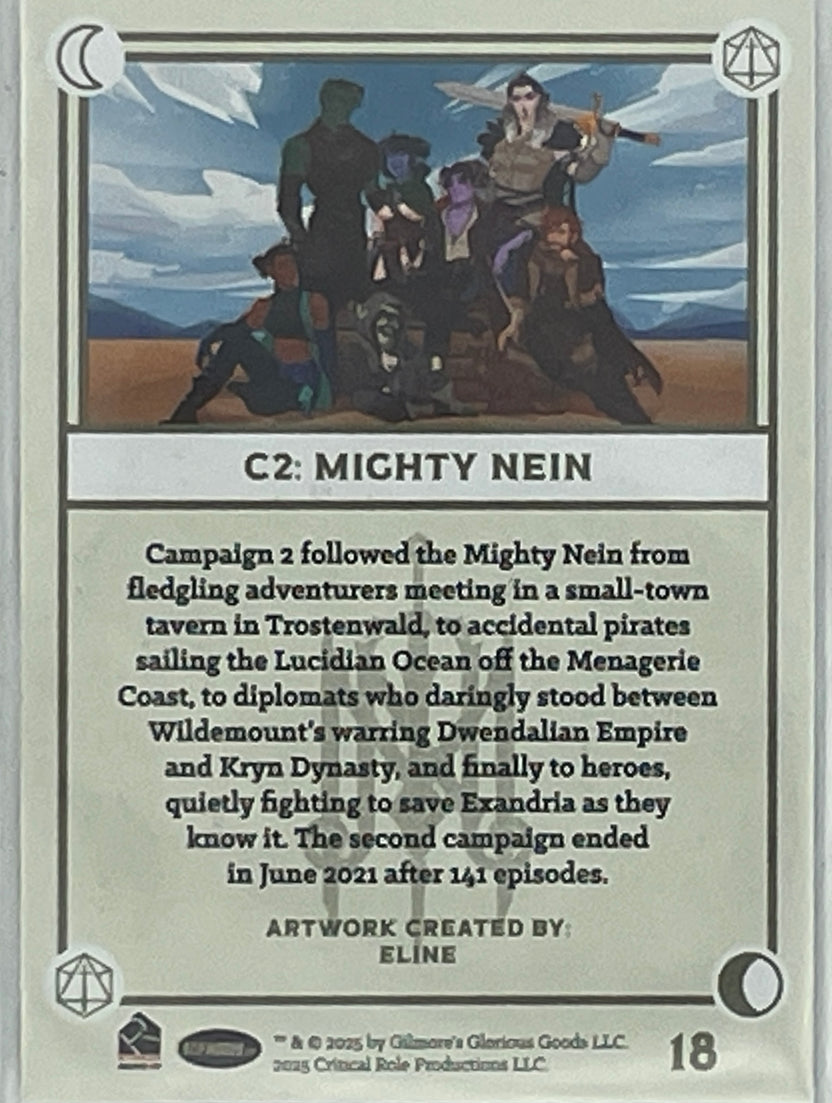 Collectible Critical Role 10th Anniversary Trading Cards full base-card set featuring beautiful artwork representing characters and moments from the series perfect for tabletop RPG fans and card collectors