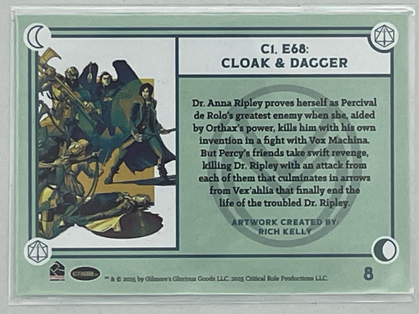 Collectible Critical Role 10th Anniversary Trading Cards full base-card set featuring beautiful artwork representing characters and moments from the series perfect for tabletop RPG fans and card collectors