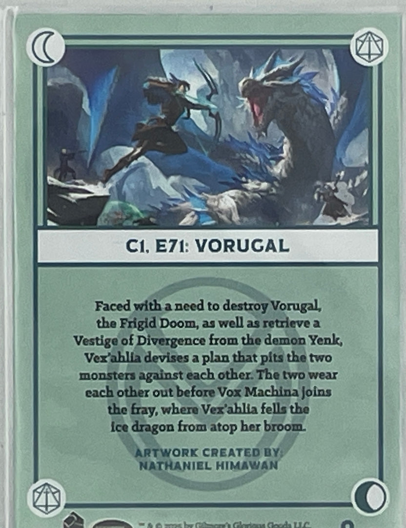 Collectible Critical Role 10th Anniversary Trading Cards full base-card set featuring beautiful artwork representing characters and moments from the series perfect for tabletop RPG fans and card collectors