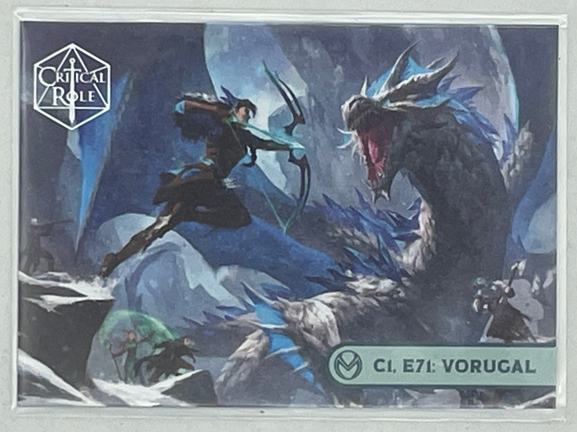 Collectible Critical Role 10th Anniversary Trading Cards full base-card set featuring beautiful artwork representing characters and moments from the series perfect for tabletop RPG fans and card collectors