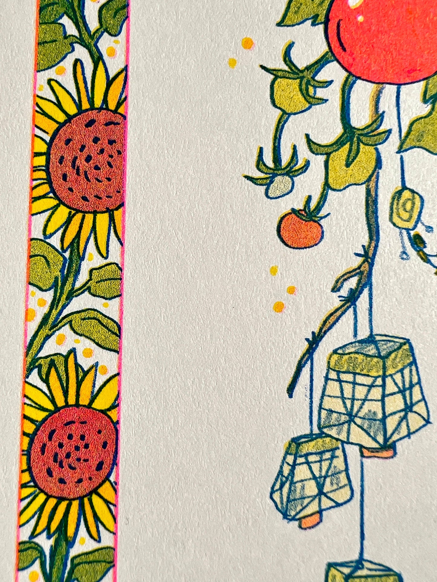 Sunflower Fairy Riso Print, Natalie Andrewson