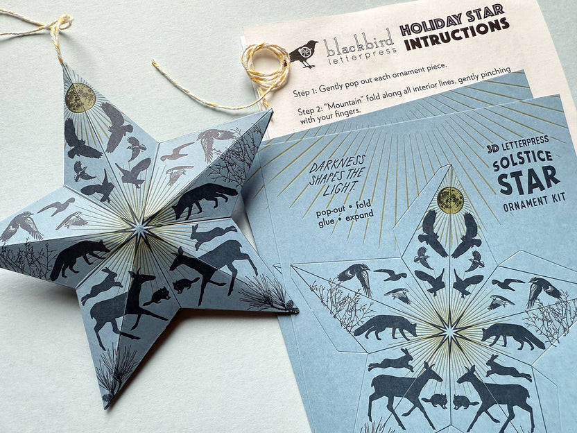 Holiday Solstice Star DIY Paper Ornament Kit
